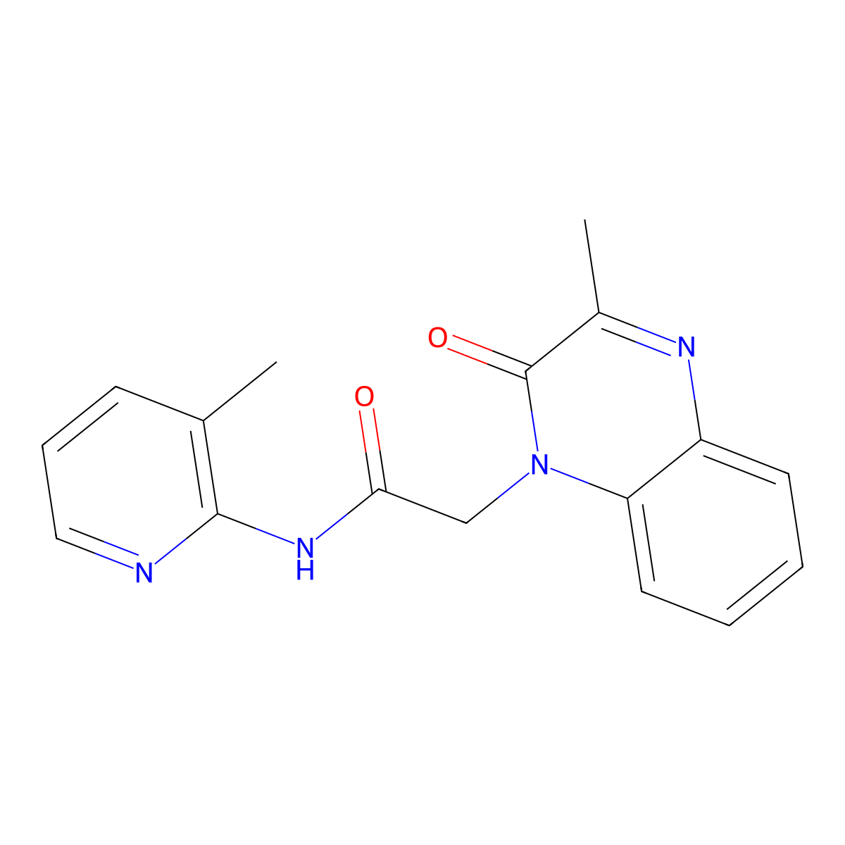 2-(3-methyl-2-oxoquinoxalin-1(2H)-yl)-N-(3-methylpyridin-2-yl)acetamide molecular structure, CAS 1374542-21-8