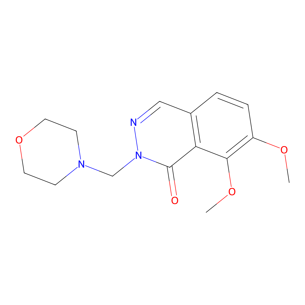 7,8-dimethoxy-2-(morpholin-4-ylmethyl)phthalazin-1(2H)-one molecular structure, CAS 1374542-60-5