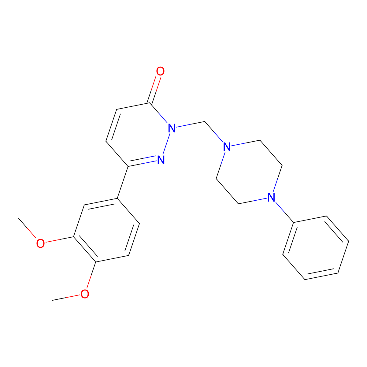 6-(3,4-dimethoxyphenyl)-2-[(4-phenylpiperazin-1-yl)methyl]pyridazin-3(2H)-one molecular structure, CAS 1374542-69-4