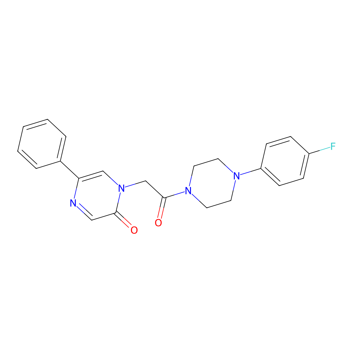 1-{2-[4-(4-fluorophenyl)piperazin-1-yl]-2-oxoethyl}-5-phenylpyrazin-2(1H)-one molecular structure, CAS 1374542-94-5
