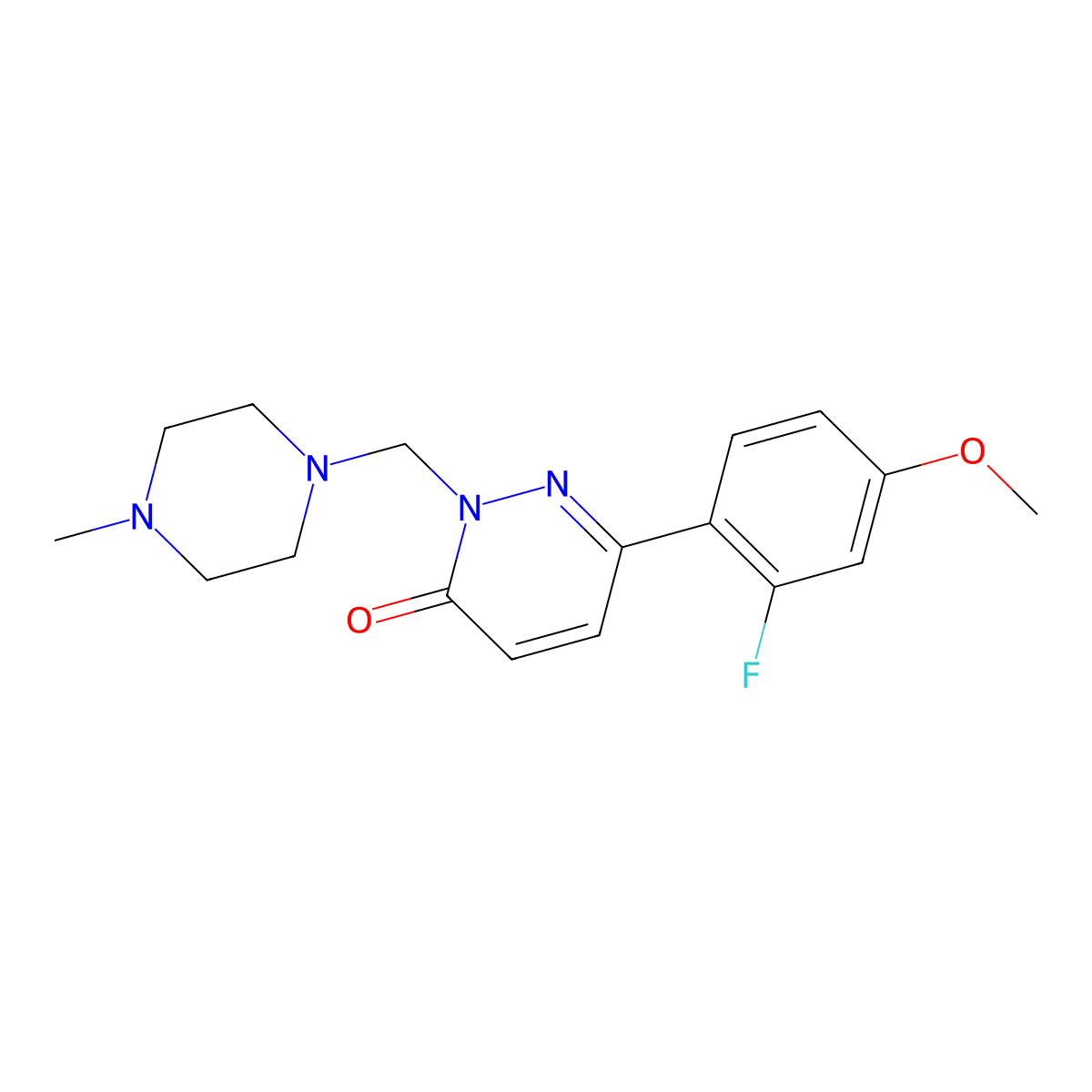 6-(2-fluoro-4-methoxyphenyl)-2-[(4-methylpiperazin-1-yl)methyl]pyridazin-3(2H)-one molecular structure, CAS 1374543-08-4