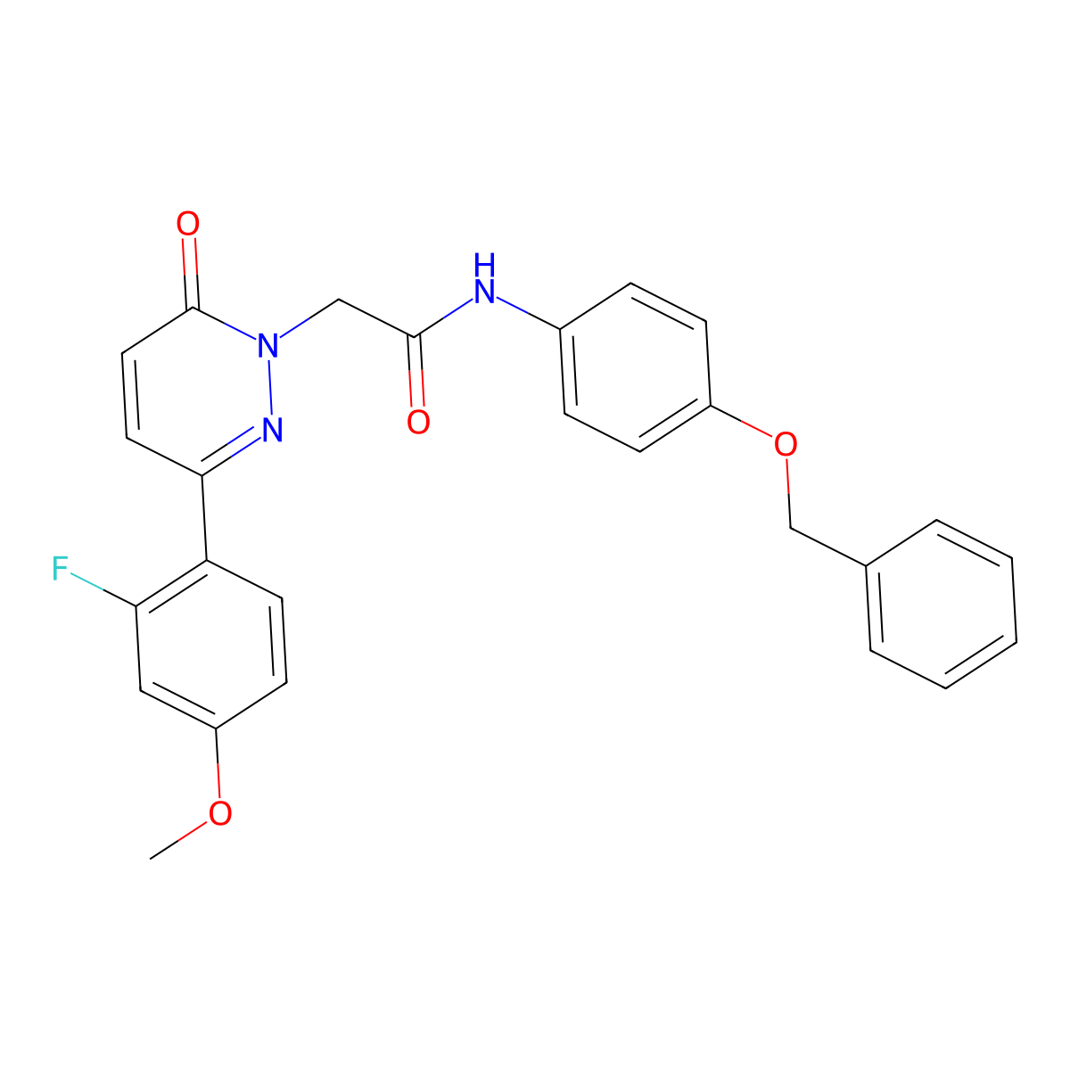 N-[4-(benzyloxy)phenyl]-2-[3-(2-fluoro-4-methoxyphenyl)-6-oxopyridazin-1(6H)-yl]acetamide molecular structure, CAS 1374543-26-6