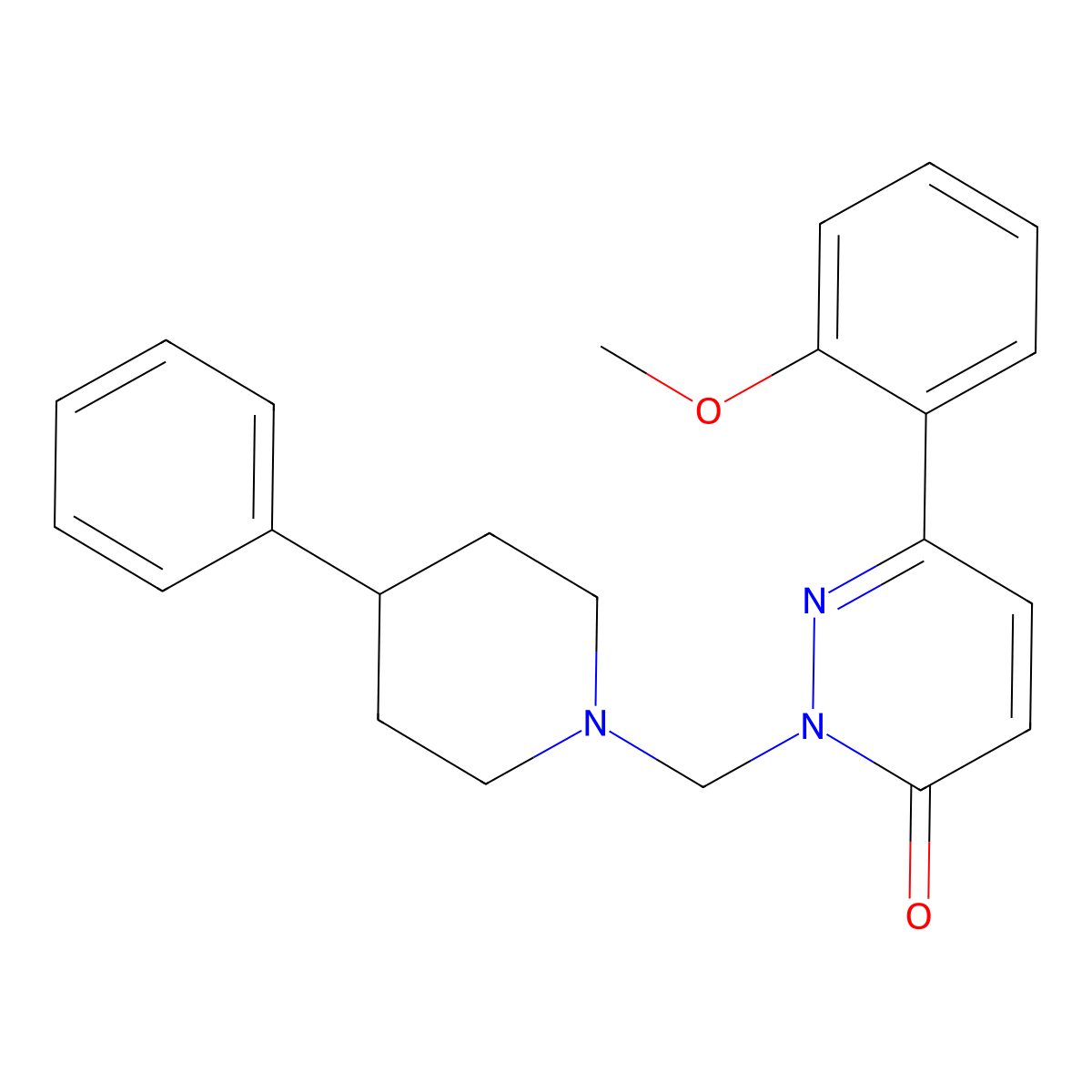 6-(2-methoxyphenyl)-2-[(4-phenylpiperidin-1-yl)methyl]pyridazin-3(2H)-one molecular structure, CAS 1374544-07-6