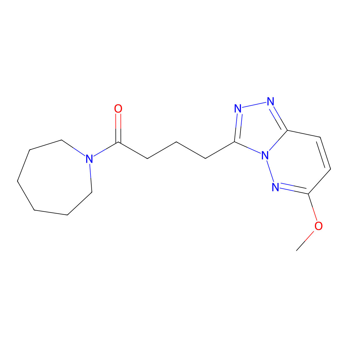 1-(Azepan-1-yl)-4-(6-methoxy[1,2,4]triazolo[4,3-b]pyridazin-3-yl)butan-1-one molecular structure, CAS 1374545-11-5