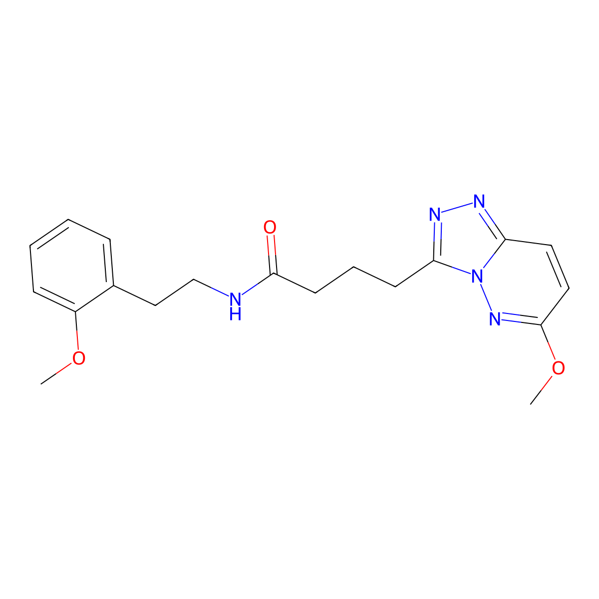 4-(6-methoxy-[1,2,4]triazolo[4,3-b]pyridazin-3-yl)-N-(2-methoxyphenethyl)butanamide molecular structure, CAS 1374545-18-2