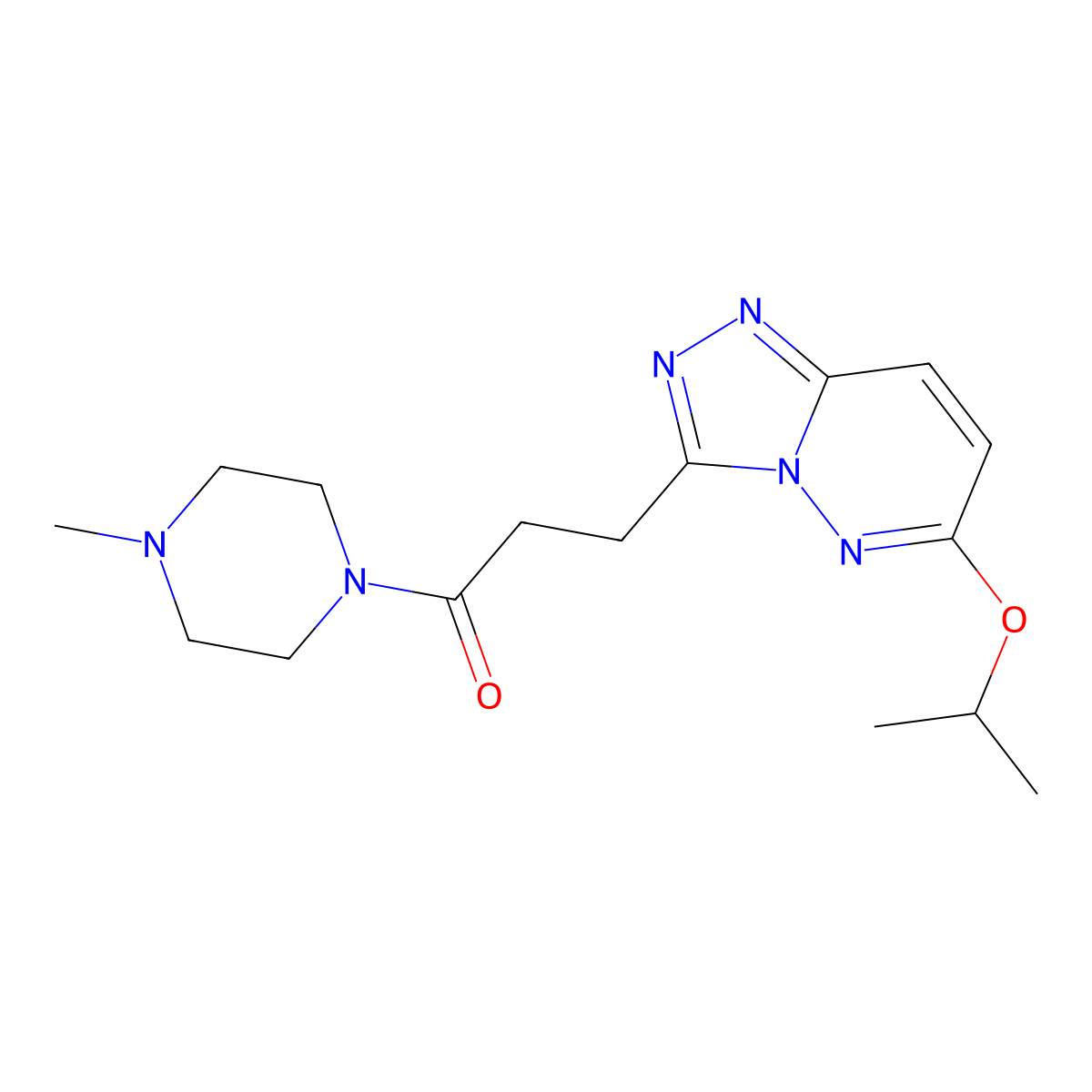 1-(4-Methylpiperazin-1-yl)-3-[6-(propan-2-yloxy)[1,2,4]triazolo[4,3-b]pyridazin-3-yl]propan-1-one molecular structure, CAS 1374545-80-8