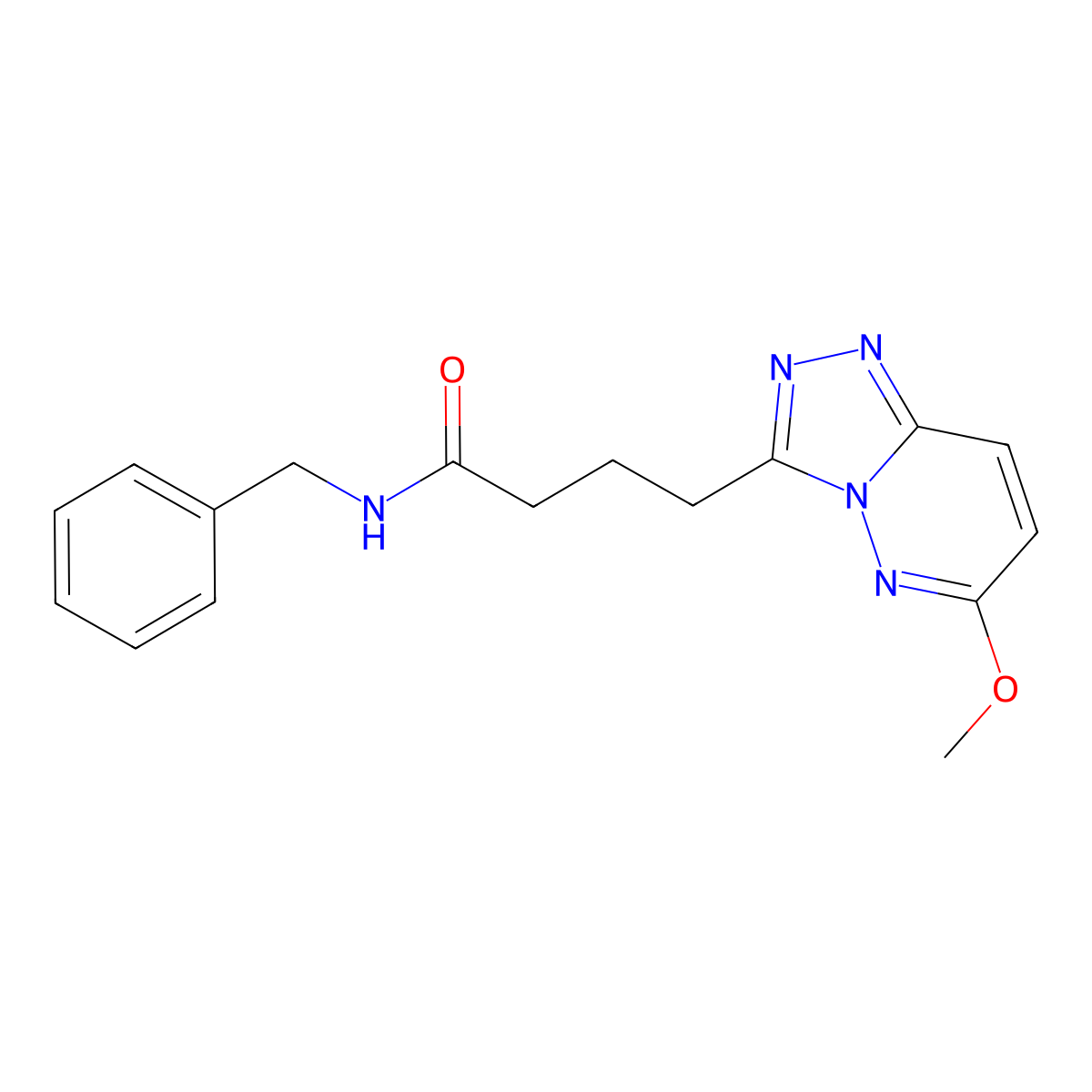 N-benzyl-4-(6-methoxy[1,2,4]triazolo[4,3-b]pyridazin-3-yl)butanamide molecular structure, CAS 1374545-85-3