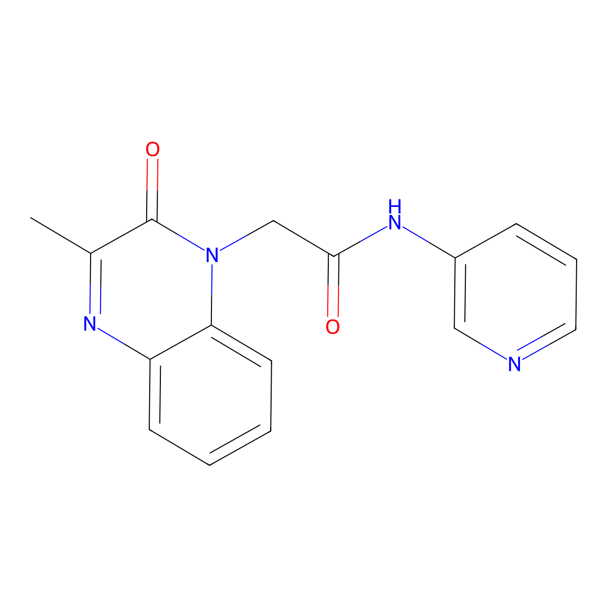 2-(3-methyl-2-oxoquinoxalin-1(2H)-yl)-N-(pyridin-3-yl)acetamide molecular structure, CAS 1374546-30-1