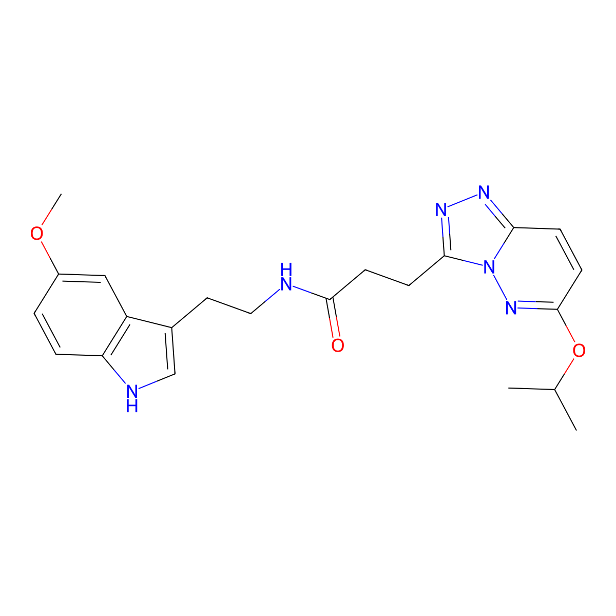 3-(6-isopropoxy-[1,2,4]triazolo[4,3-b]pyridazin-3-yl)-N-(2-(5-methoxy-1H-indol-3-yl)ethyl)propanamide molecular structure, CAS 1374546-36-7