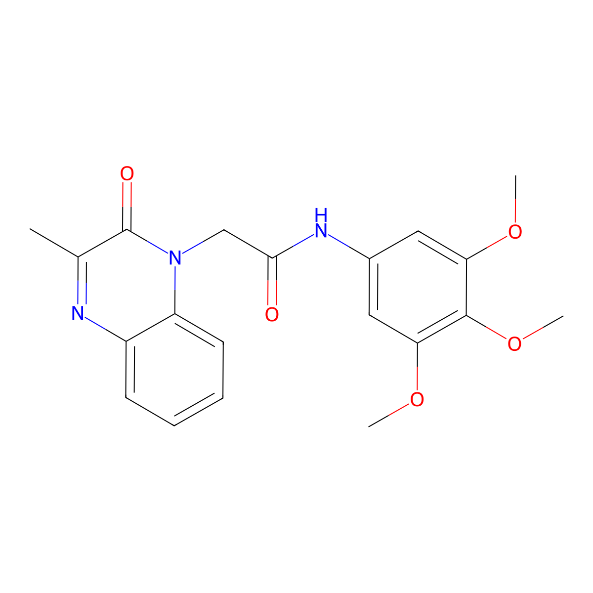 2-(3-methyl-2-oxoquinoxalin-1(2H)-yl)-N-(3,4,5-trimethoxyphenyl)acetamide molecular structure, CAS 1374546-62-9