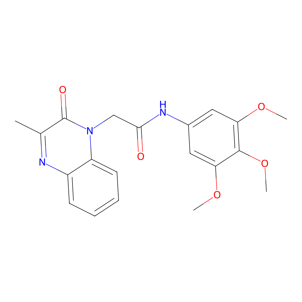 2-(3-methyl-2-oxoquinoxalin-1(2H)-yl)-N-(3,4,5-trimethoxyphenyl)acetamide molecular structure, CAS 1374546-62-9
