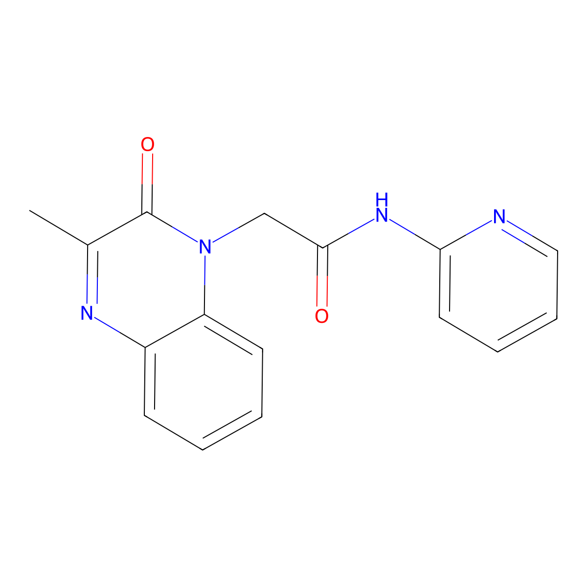 2-(3-methyl-2-oxoquinoxalin-1(2H)-yl)-N-(pyridin-2-yl)acetamide molecular structure, CAS 1374547-12-2
