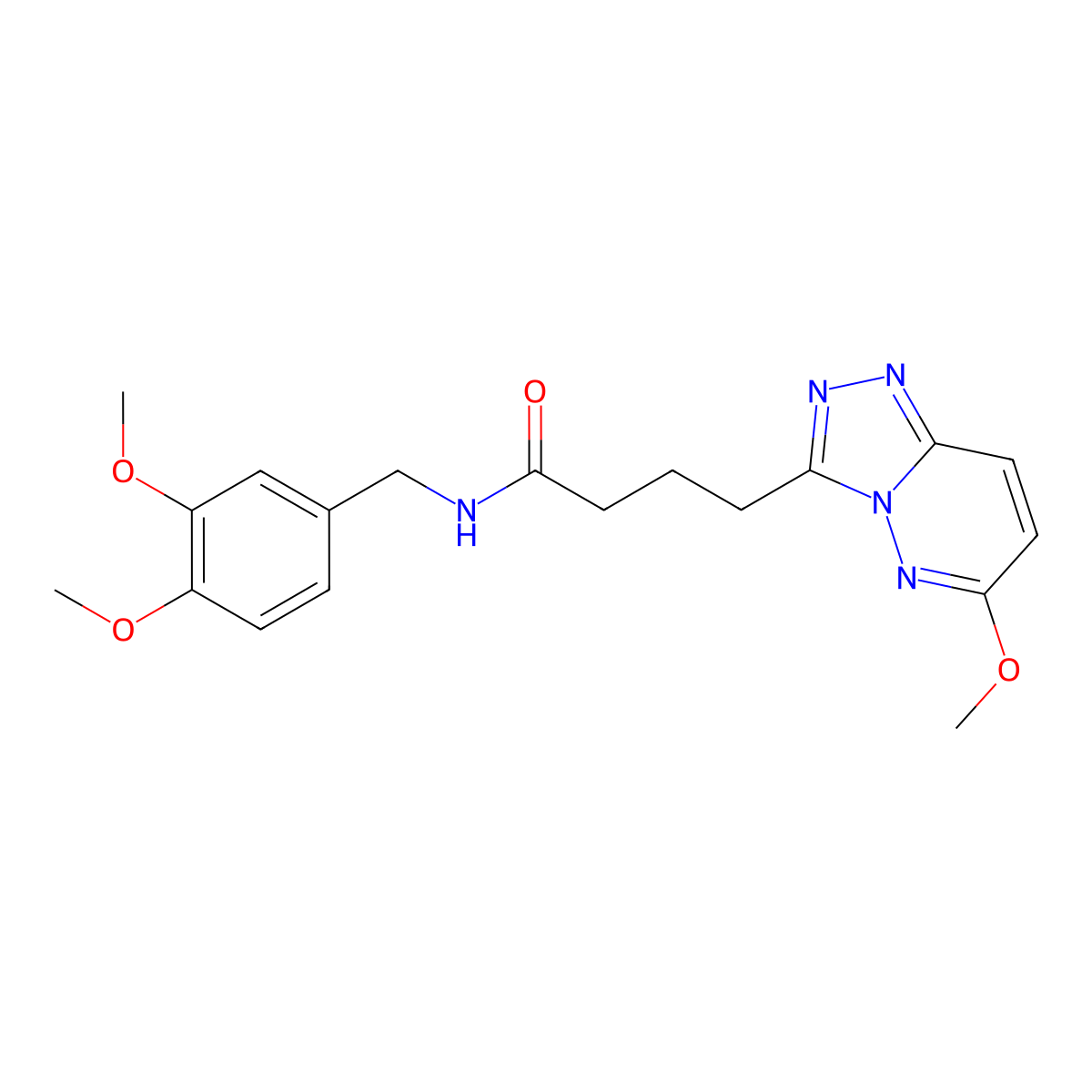 N-(3,4-dimethoxybenzyl)-4-(6-methoxy-[1,2,4]triazolo[4,3-b]pyridazin-3-yl)butanamide molecular structure, CAS 1374547-75-7