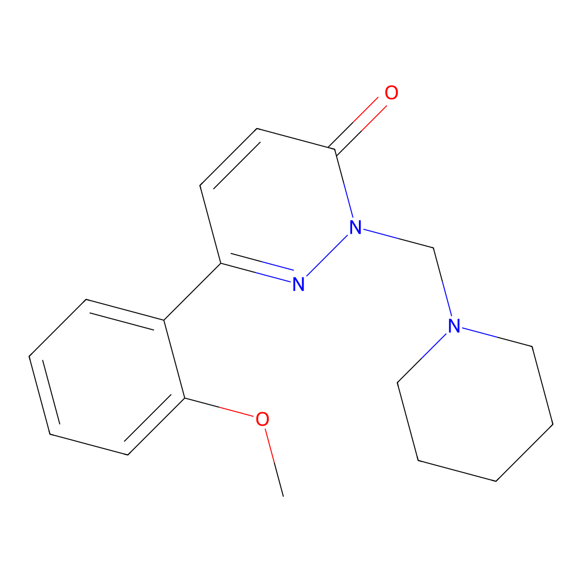 6-(2-methoxyphenyl)-2-(piperidin-1-ylmethyl)pyridazin-3(2H)-one molecular structure, CAS 1374548-13-6