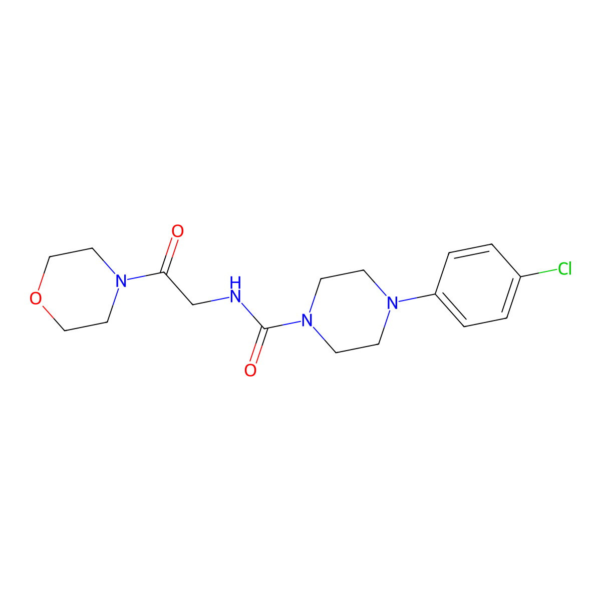 4-(4-chlorophenyl)-N-[2-(morpholin-4-yl)-2-oxoethyl]piperazine-1-carboxamide molecular structure, CAS 1374548-17-0