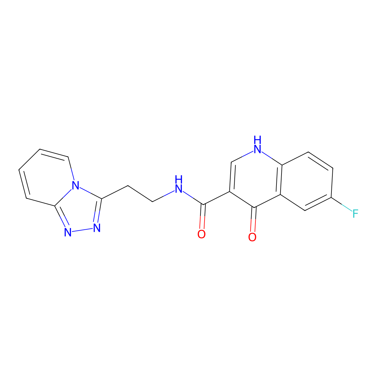 6-fluoro-4-hydroxy-N-[2-([1,2,4]triazolo[4,3-a]pyridin-3-yl)ethyl]quinoline-3-carboxamide molecular structure, CAS 1374548-27-2