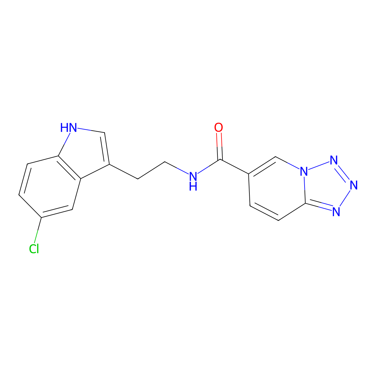 N-[2-(5-chloro-1H-indol-3-yl)ethyl]tetrazolo[1,5-a]pyridine-6-carboxamide molecular structure, CAS 1374548-71-6