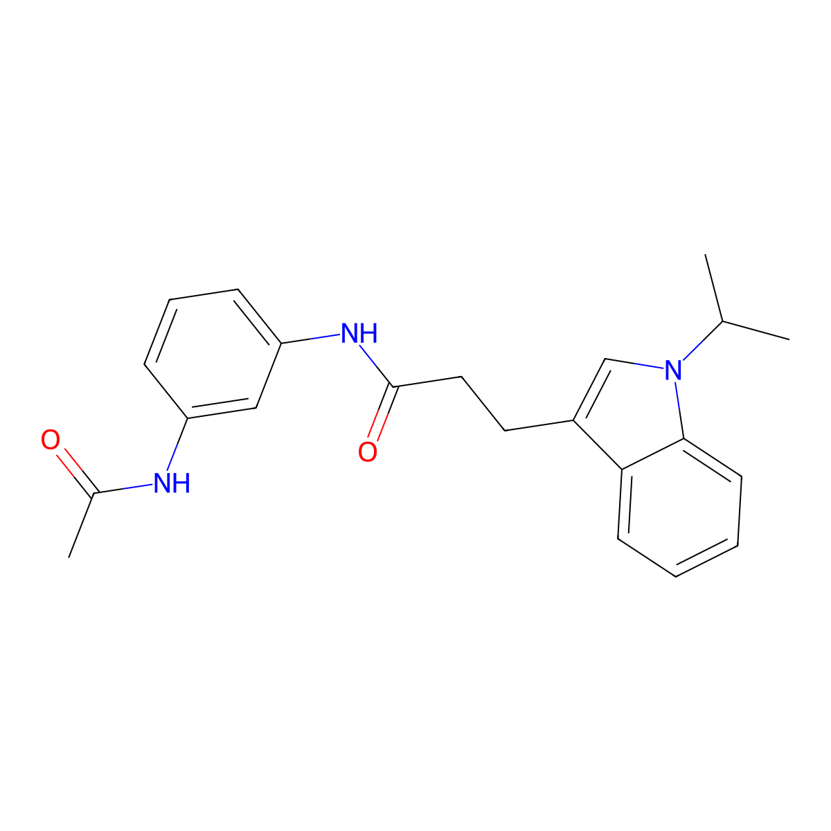 N-[3-(acetylamino)phenyl]-3-[1-(propan-2-yl)-1H-indol-3-yl]propanamide molecular structure, CAS 1374549-43-5