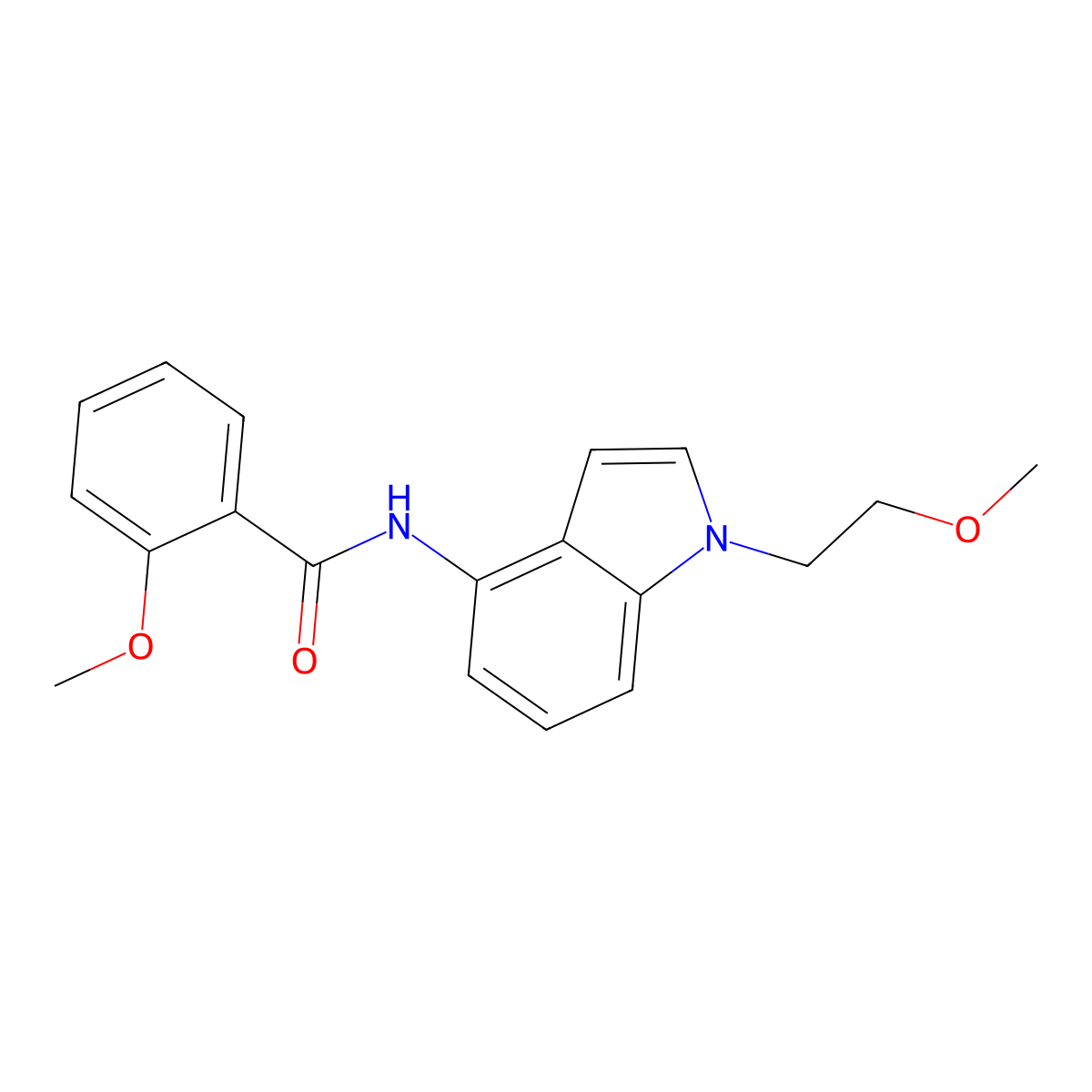 2-methoxy-N-[1-(2-methoxyethyl)-1H-indol-4-yl]benzamide molecular structure, CAS 1374549-50-4