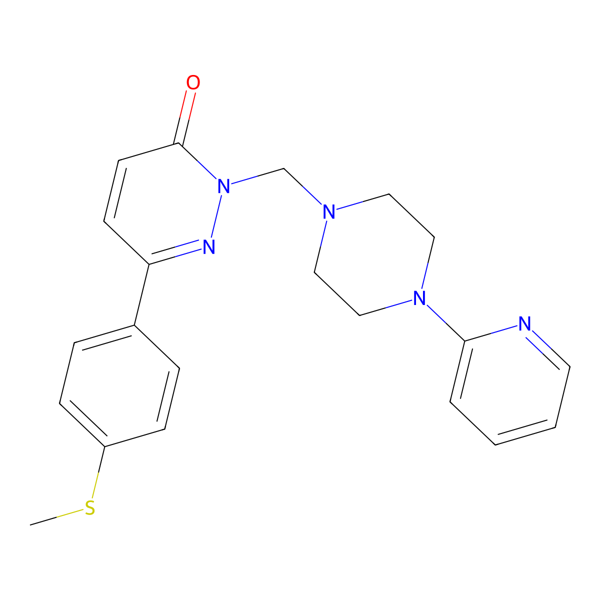 6-[4-(methylsulfanyl)phenyl]-2-{[4-(pyridin-2-yl)piperazin-1-yl]methyl}pyridazin-3(2H)-one molecular structure, CAS 1374549-70-8