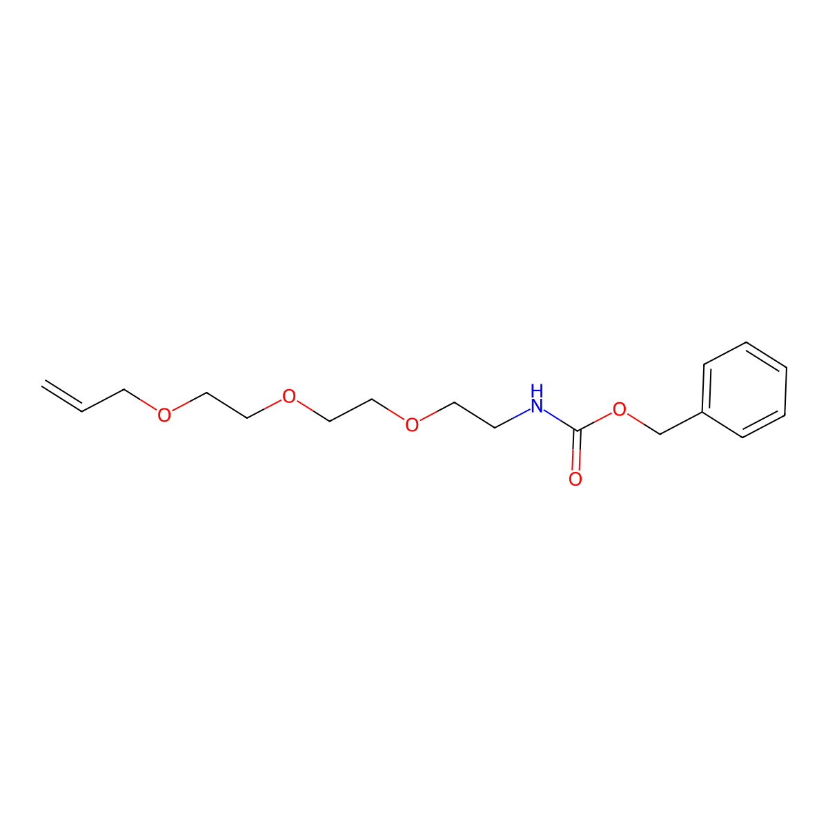 benzyl N-(2-{2-[2-(prop-2-en-1-yloxy)ethoxy]ethoxy}ethyl)carbamate molecular structure, CAS 1374570-29-2