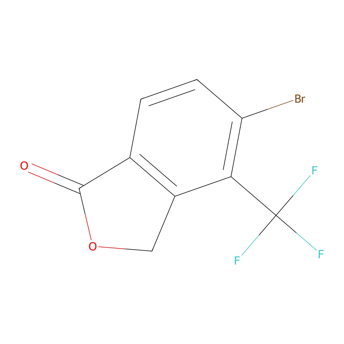 1(3H)-Isobenzofuranone, 5-bromo-4-(trifluoromethyl)- molecular structure, CAS 1374572-67-4