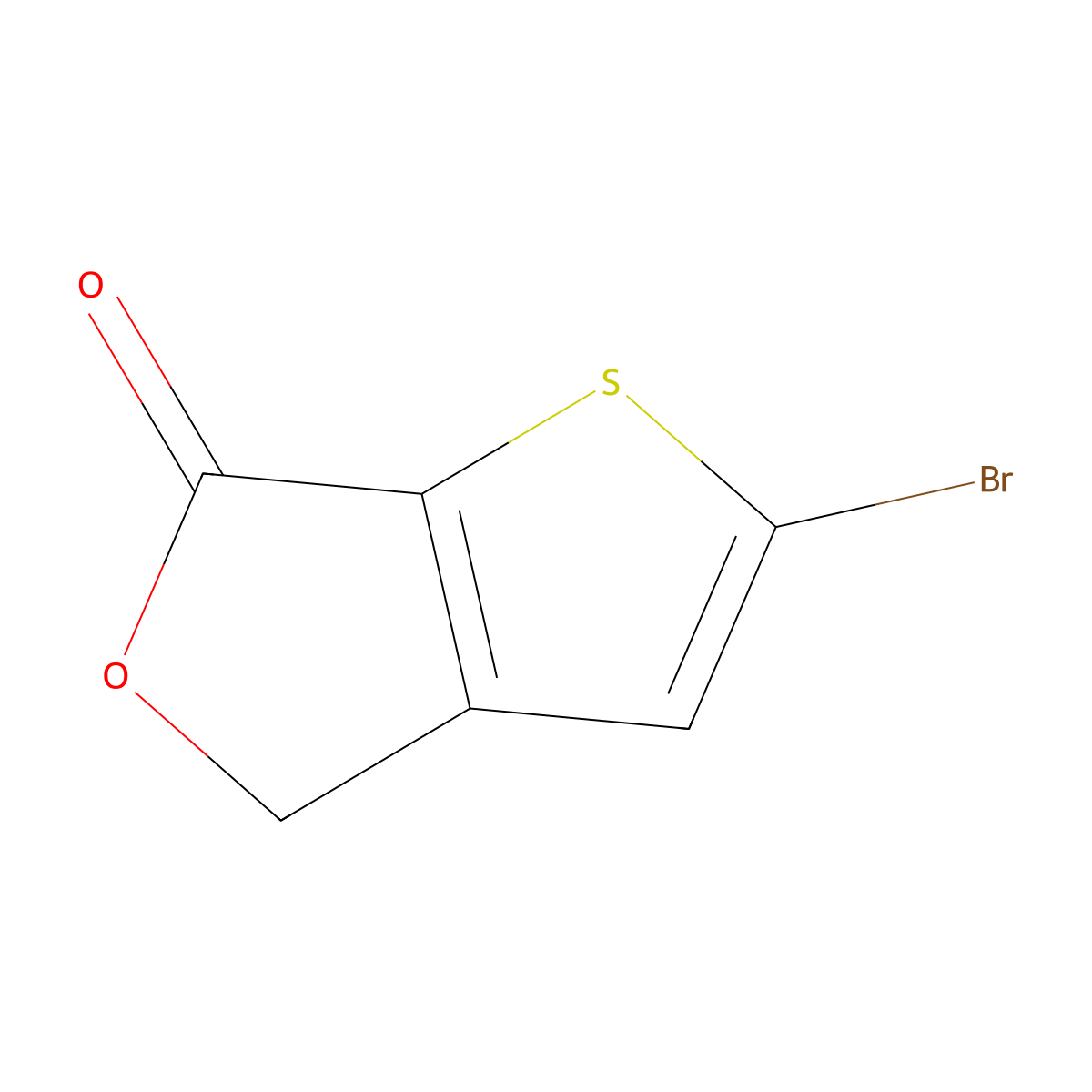 2-bromothieno[2,3-c]furan-6(4H)-one molecular structure, CAS 1374574-30-7