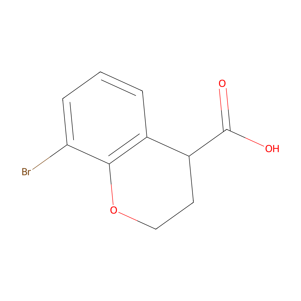 8-Bromochroman-4-carboxylic acid molecular structure, CAS 1374574-72-7