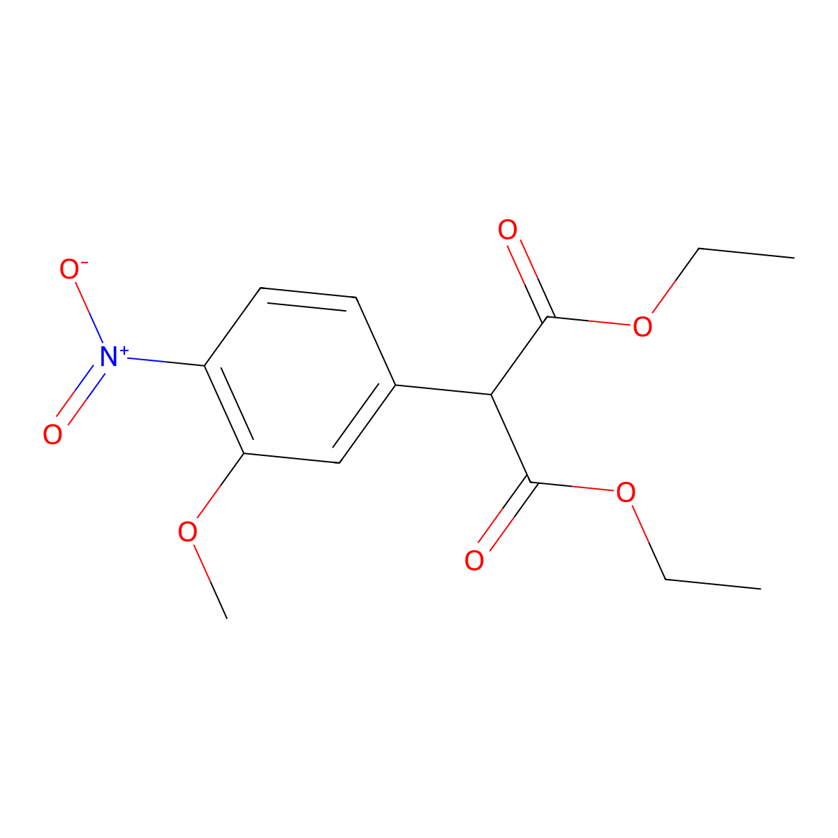 Diethyl 2-(3-methoxy-4-nitrophenyl)malonate molecular structure, CAS 1374575-51-5