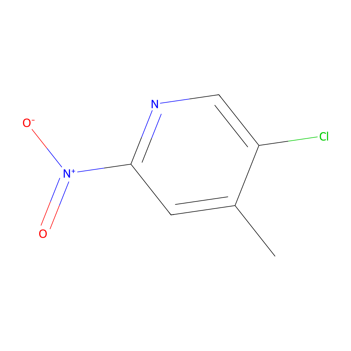 5-Chloro-4-methyl-2-nitropyridine molecular structure, CAS 1374575-56-0