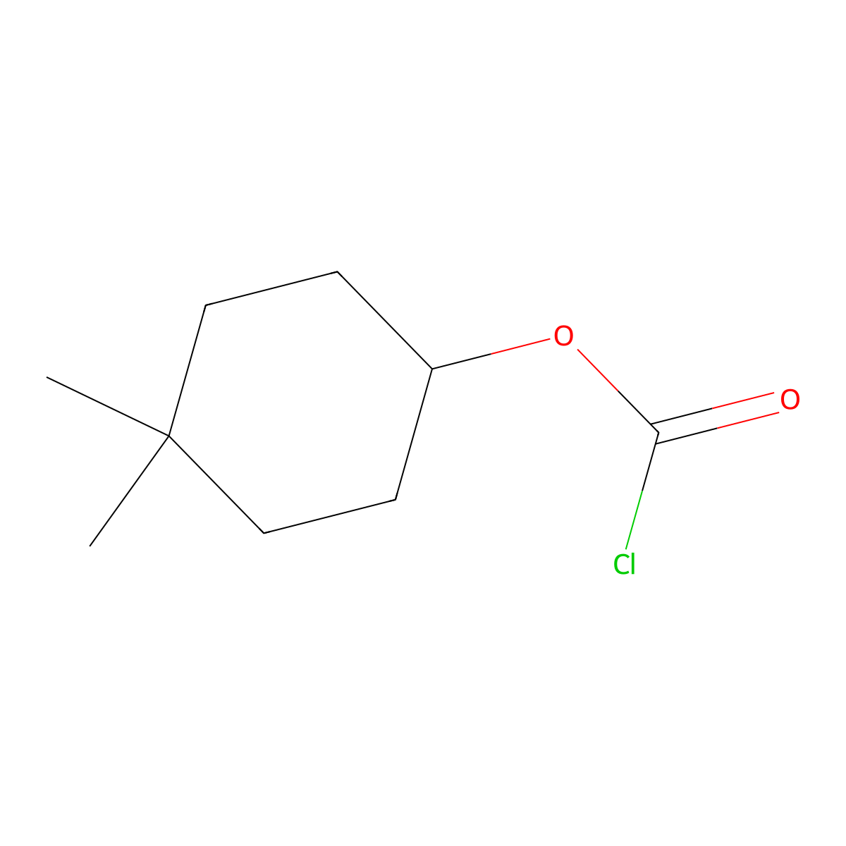 4,4-Dimethylcyclohexyl chloroformate molecular structure, CAS 1374578-80-9