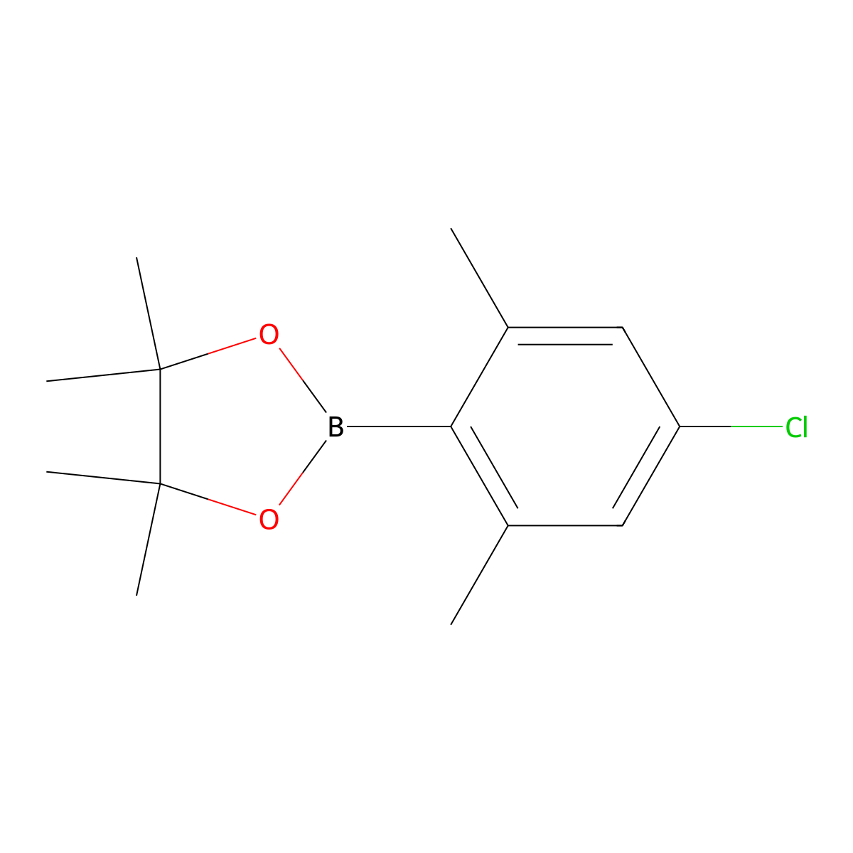 2,6-Dimethyl-4-chlorophenylboronic acid pinacol ester molecular structure, CAS 1374578-82-1