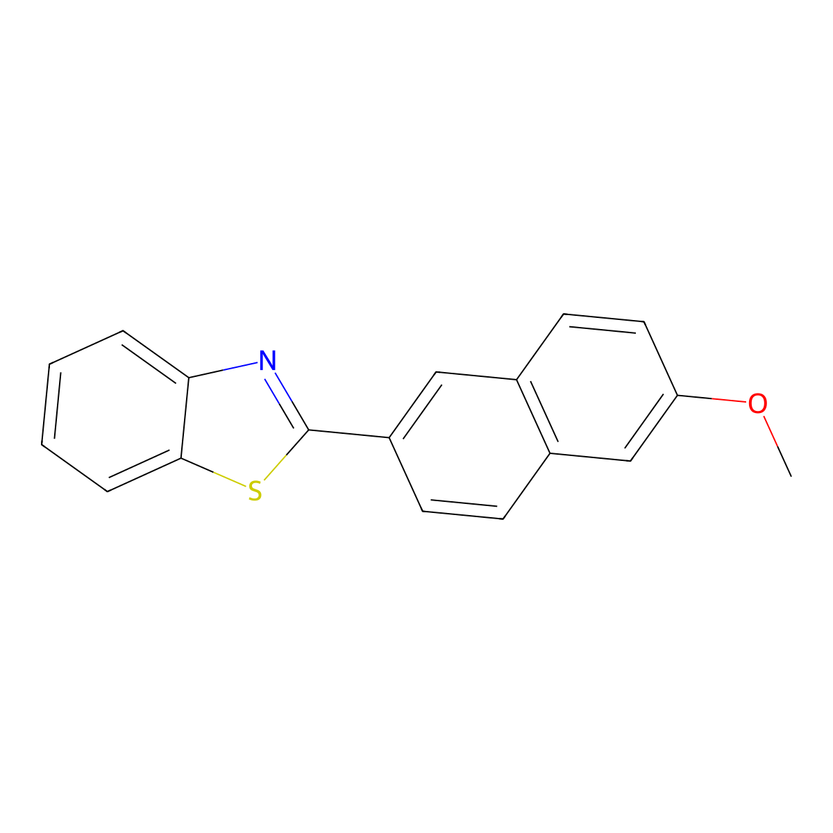 6-(1,3-Benzothiazol-2-yl)-2-naphthyl methyl ether molecular structure, CAS 1374581-08-4