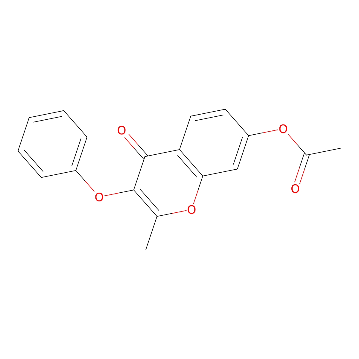 7-(Acetyloxy)-2-methyl-3-phenoxy-4H-1-benzopyran-4-one molecular structure, CAS 137460-60-7