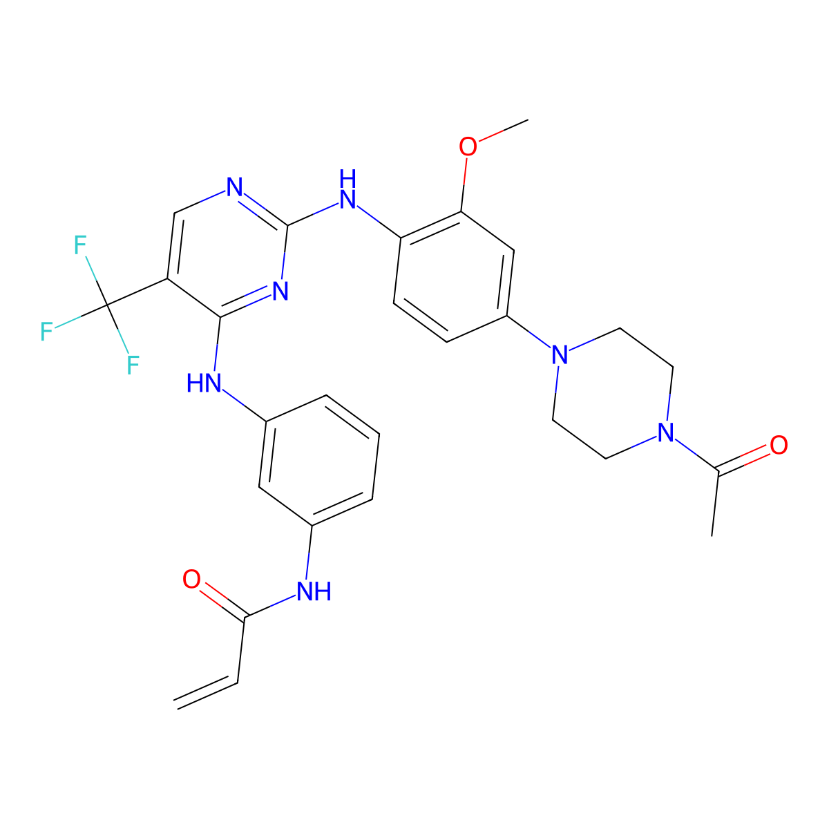 Rociletinib molecular structure, CAS 1374640-70-6