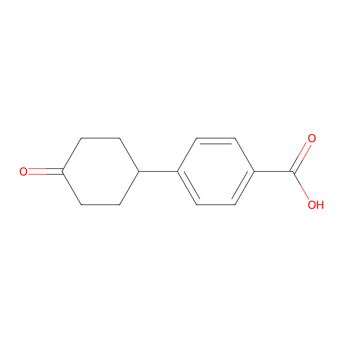 4-(4-Oxocyclohexyl)benzoic acid molecular structure, CAS 137465-01-1