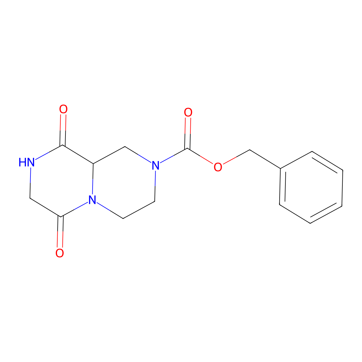 2-Cbz-6,9-dioxooctahydropyrazino[1,2-A]pyrazine molecular structure, CAS 1374651-38-3