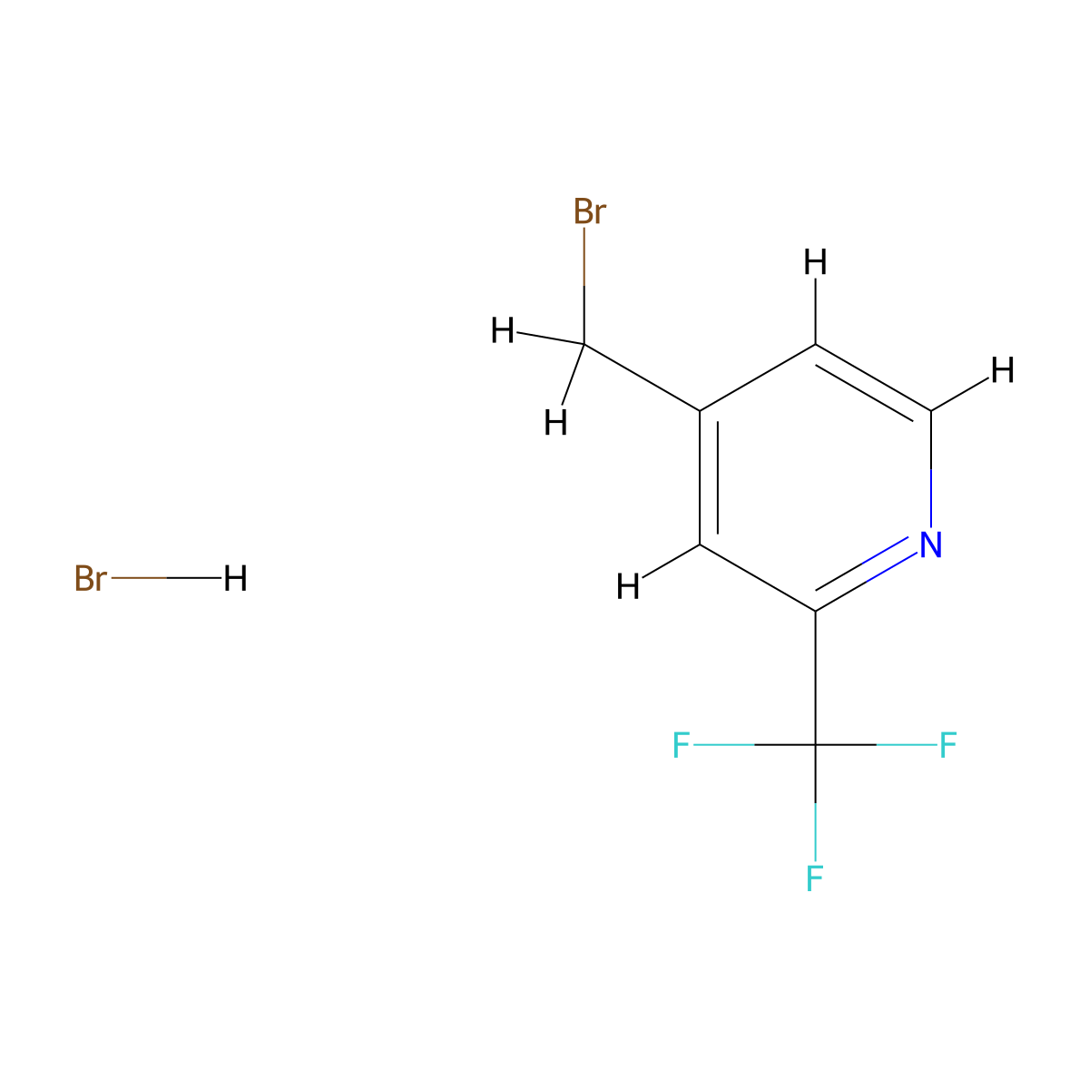 4-(Bromomethyl)-2-(trifluoromethyl)pyridine hydrobromide molecular structure, CAS 1374651-56-5