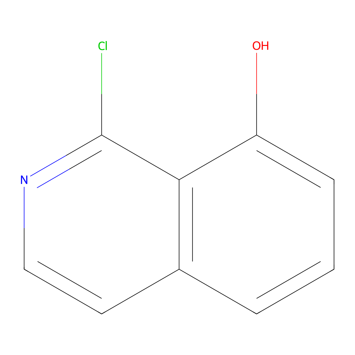 1-Chloroisoquinolin-8-ol molecular structure, CAS 1374651-67-8