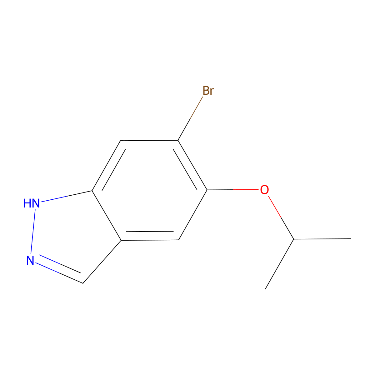 6-Bromo-5-isopropoxy-1H-indazole molecular structure, CAS 1374651-77-0