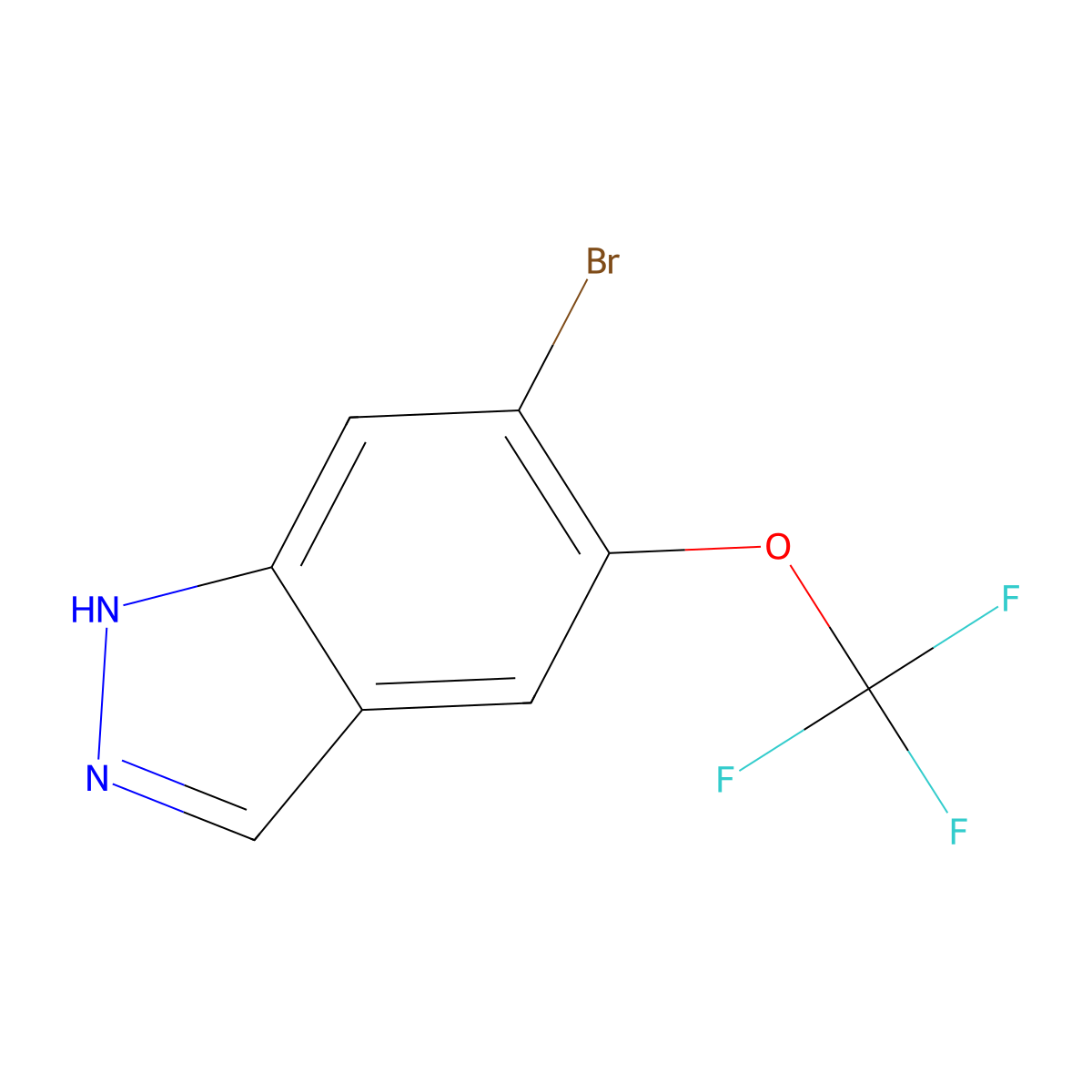 6-Bromo-5-(trifluoromethoxy)-1H-indazole molecular structure, CAS 1374651-78-1