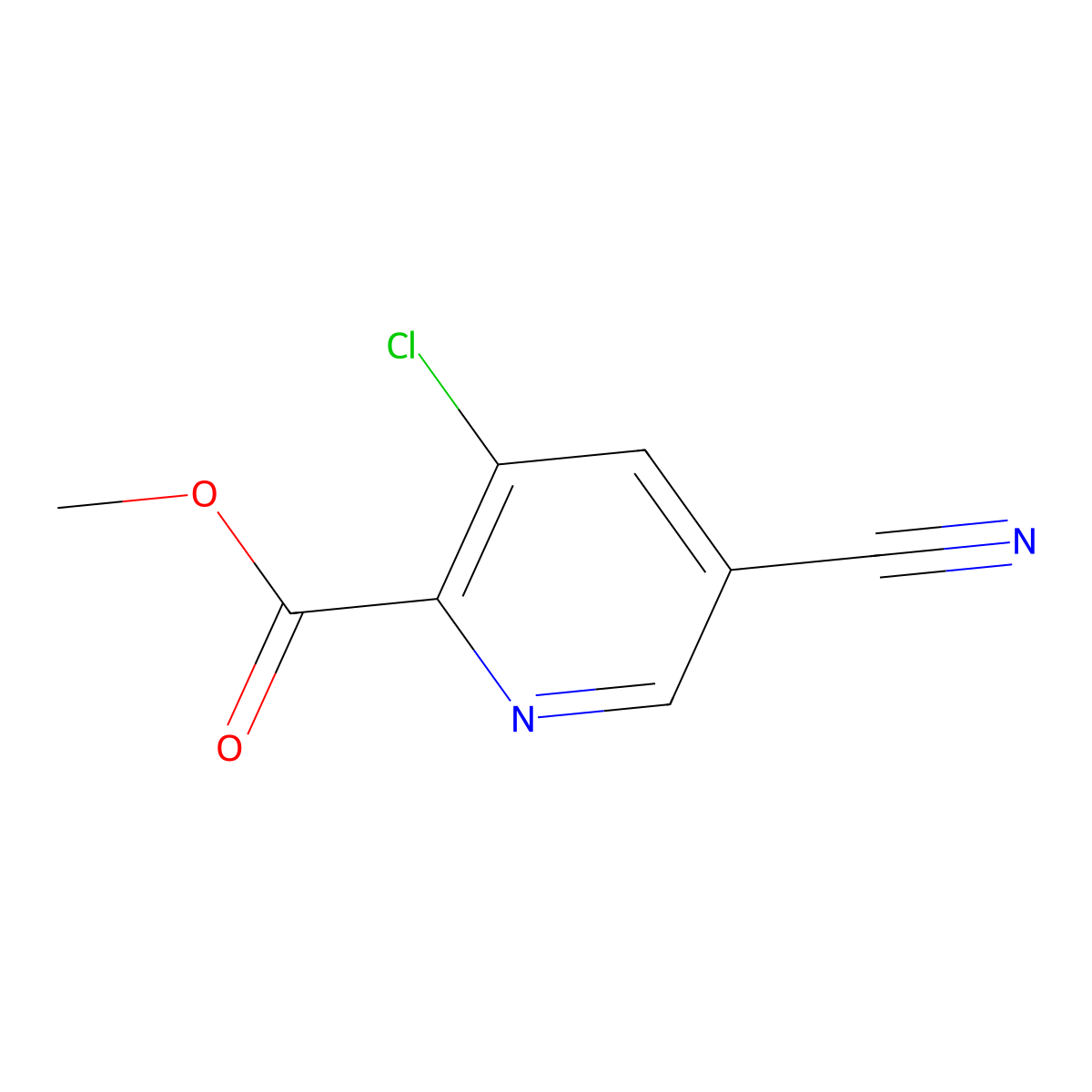 Methyl 3-chloro-5-cyanopicolinate molecular structure, CAS 1374651-85-0