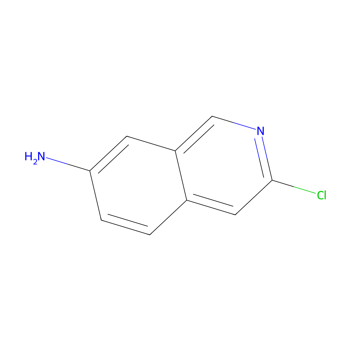 3-Chloroisoquinolin-7-amine molecular structure, CAS 1374651-87-2