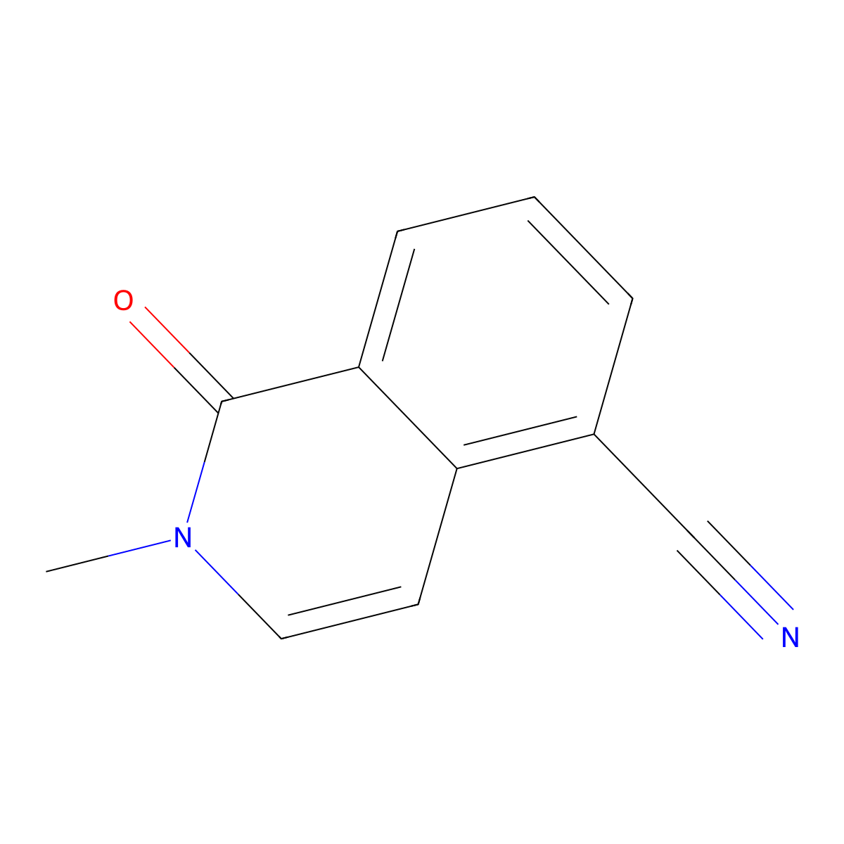 2-Methyl-1-oxo-1,2-dihydroisoquinoline-5-carbonitrile molecular structure, CAS 1374651-91-8
