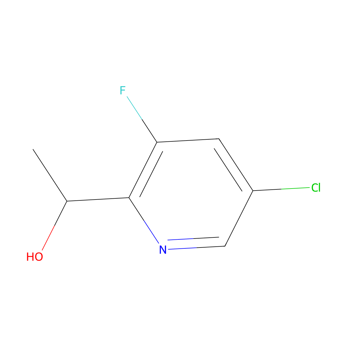 1-(5-Chloro-3-fluoropyridin-2-YL)ethanol molecular structure, CAS 1374652-03-5