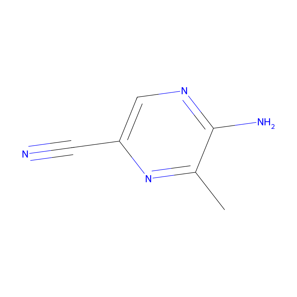 5-Amino-6-methylpyrazine-2-carbonitrile molecular structure, CAS 1374652-05-7