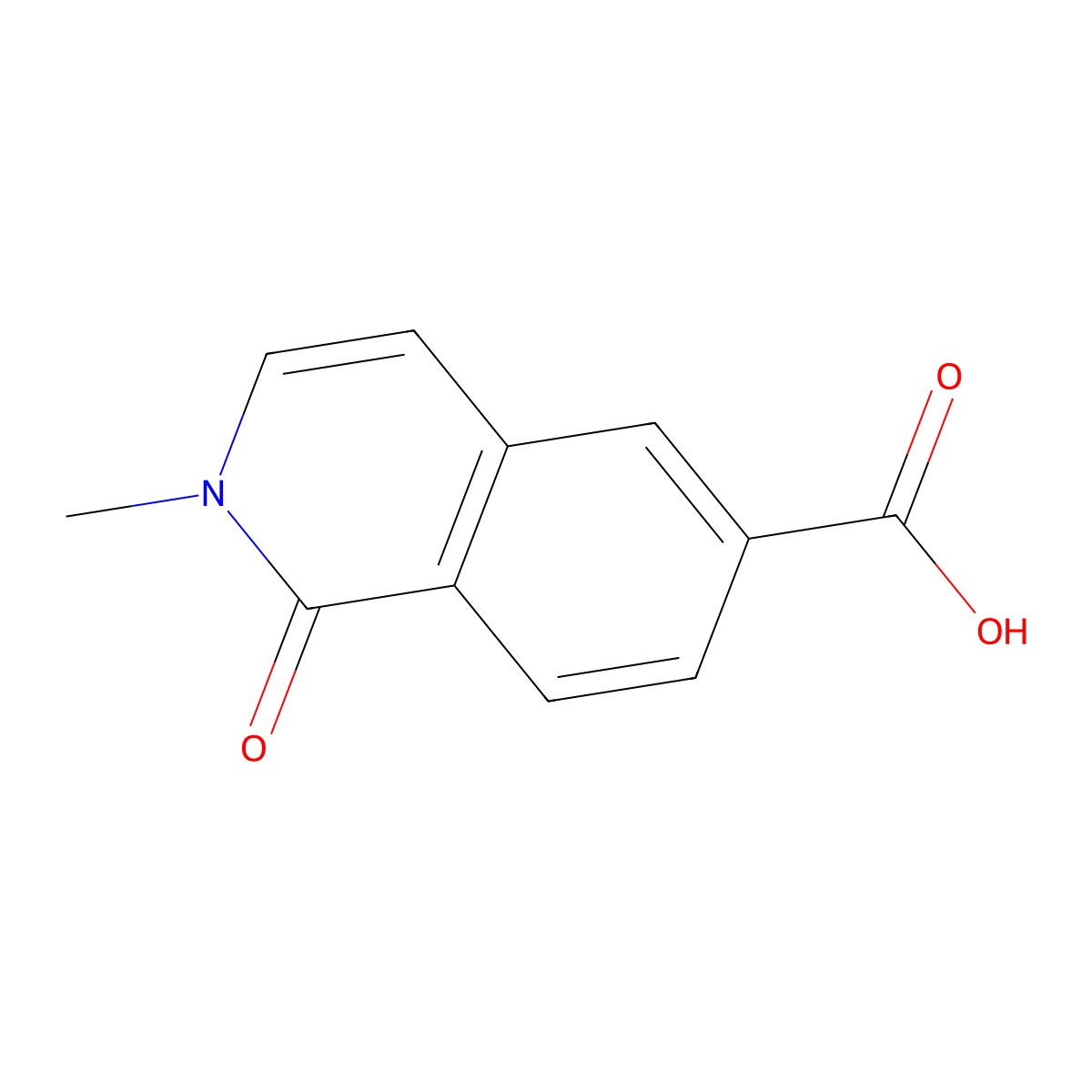 2-Methyl-1-oxo-1,2-dihydroisoquinoline-6-carboxylic acid molecular structure, CAS 1374652-18-2