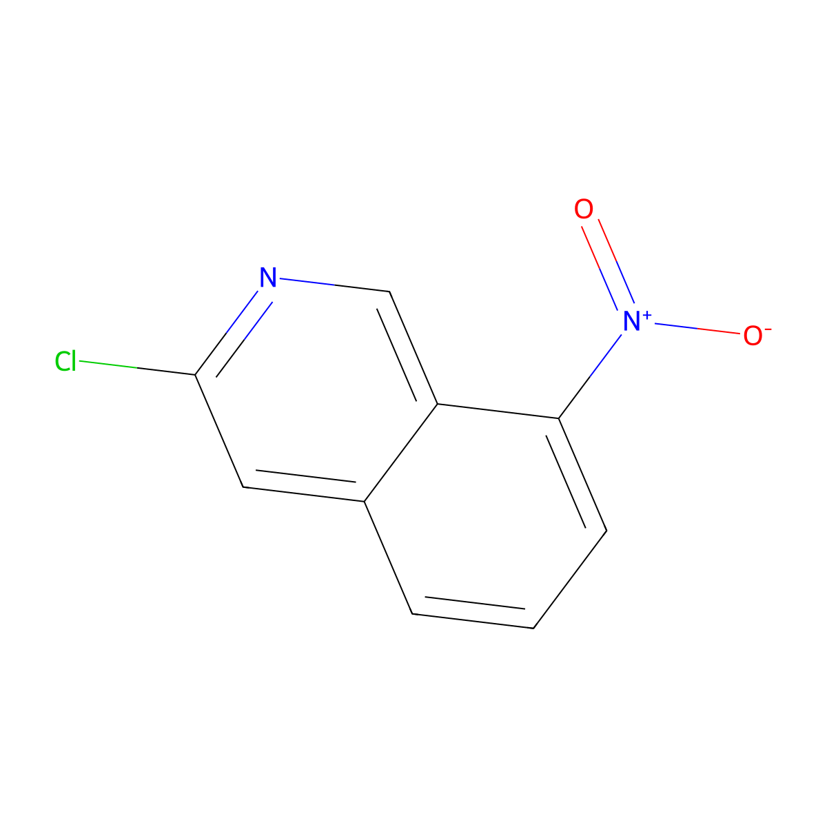 3-Chloro-8-nitroisoquinoline molecular structure, CAS 1374652-50-2