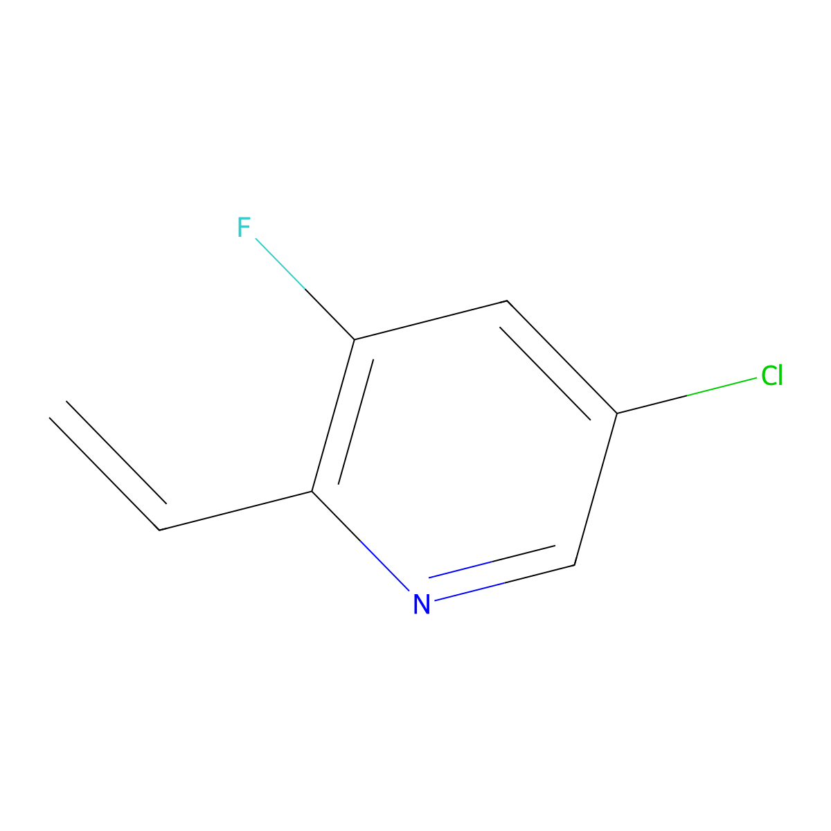 5-Chloro-3-fluoro-2-vinylpyridine molecular structure, CAS 1374652-70-6