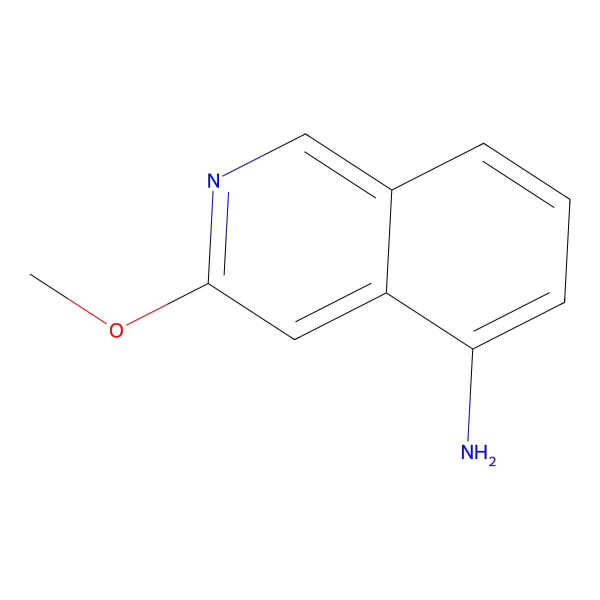 3-Methoxyisoquinolin-5-amine molecular structure, CAS 1374652-73-9